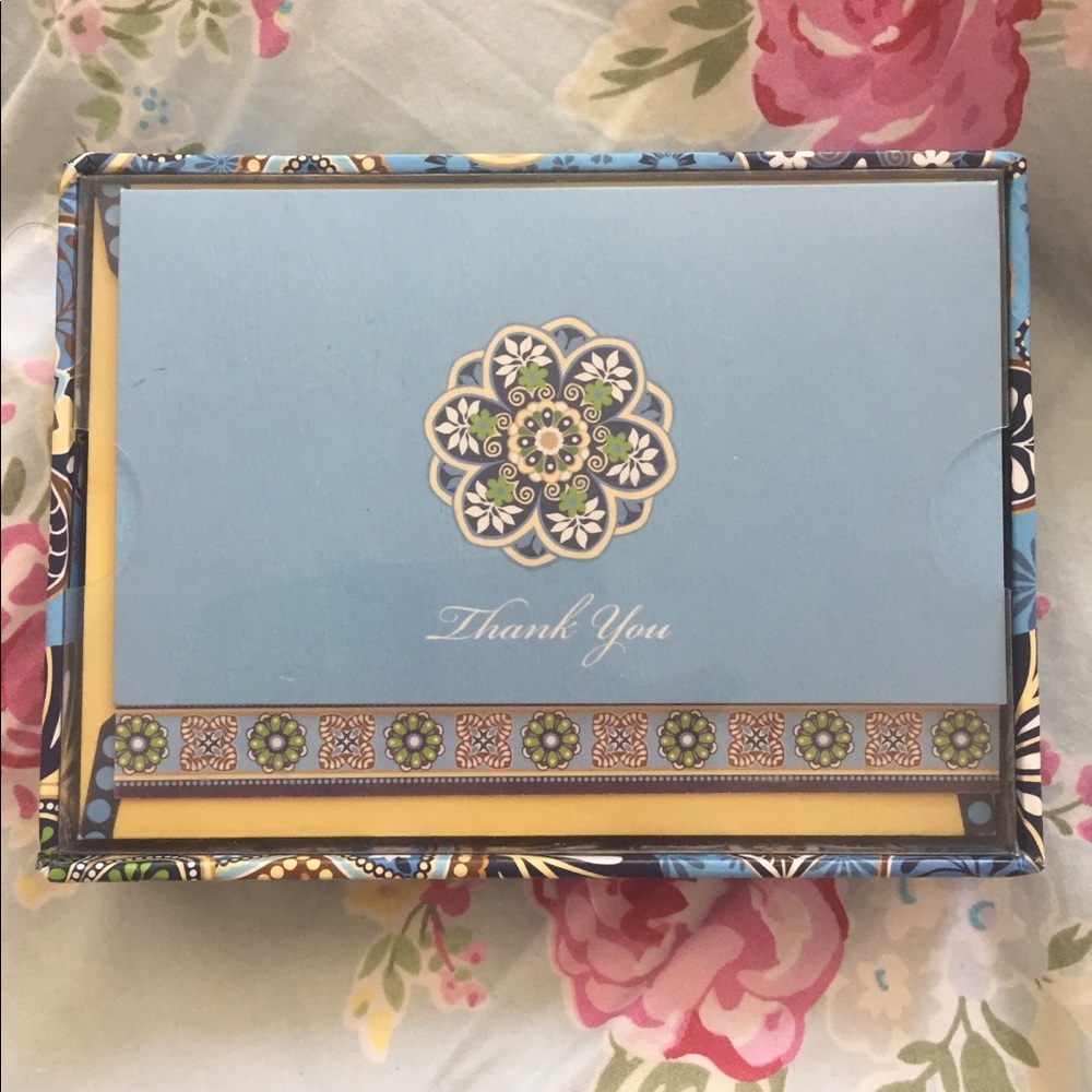 RARE Vera Bradley Thank You Notes BALI BLUE